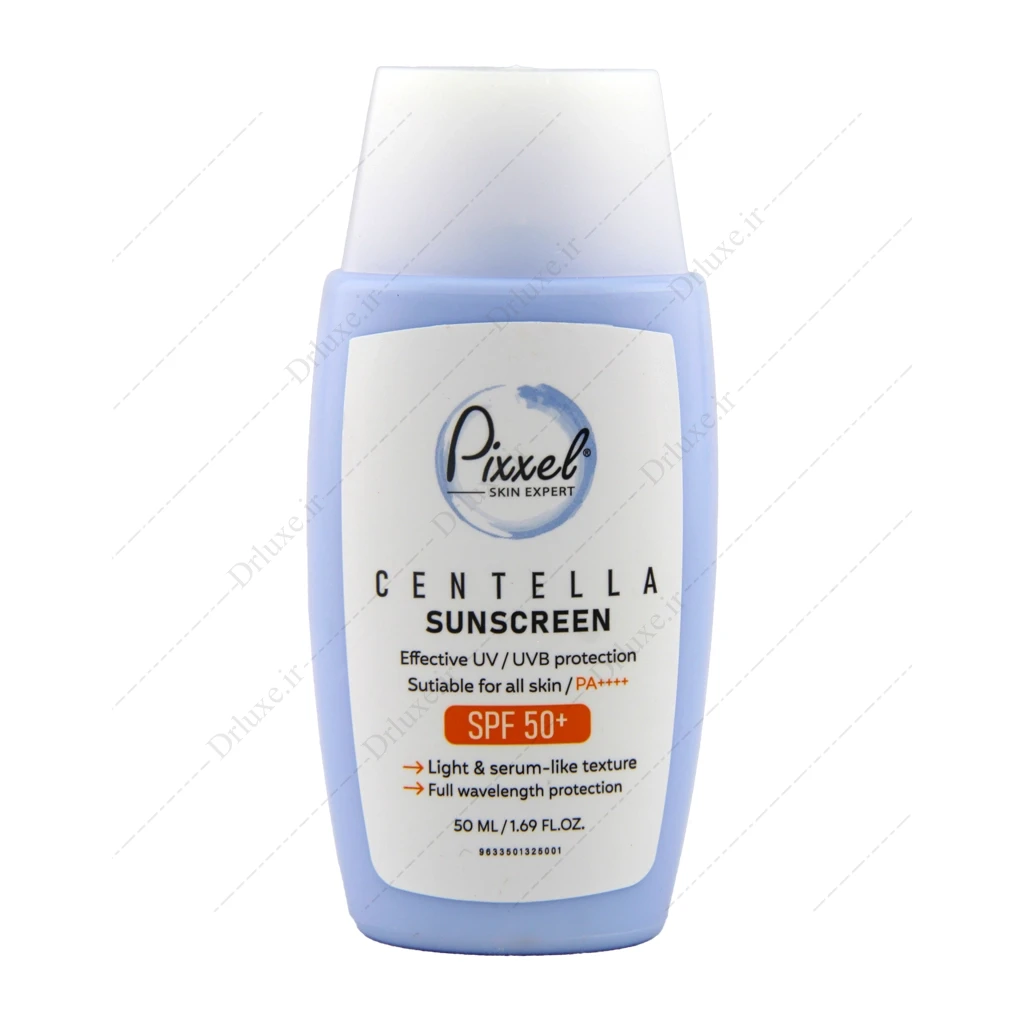 کرم ضد آفتاب SPF50 سنتلا پیکسل انواع پوست 50 میل